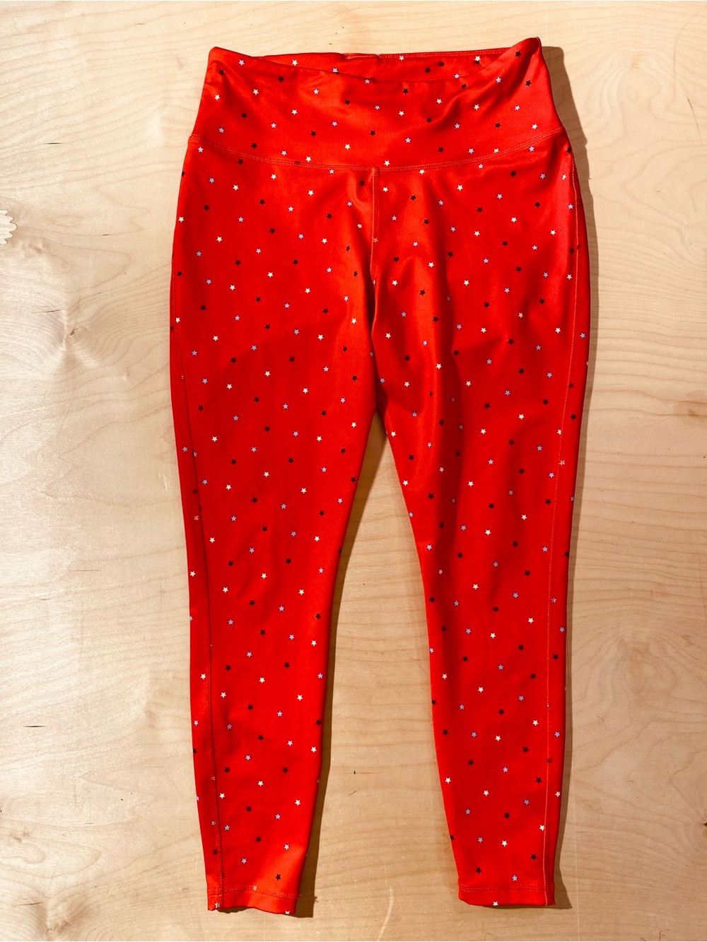 crown & ivy Red Star-Print Leggings Medium (SZ)